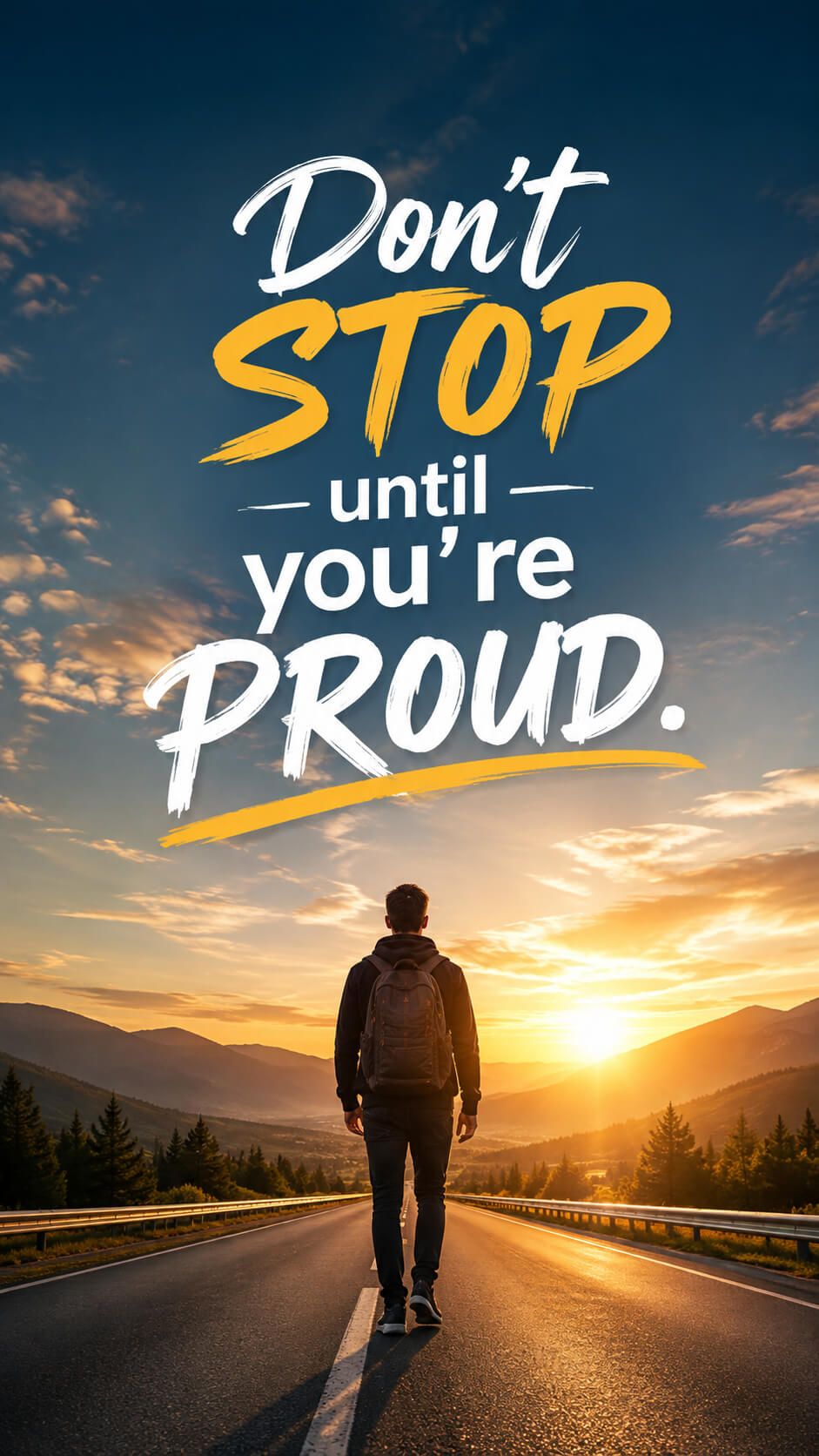 Don\'t stop until you\'re proud.