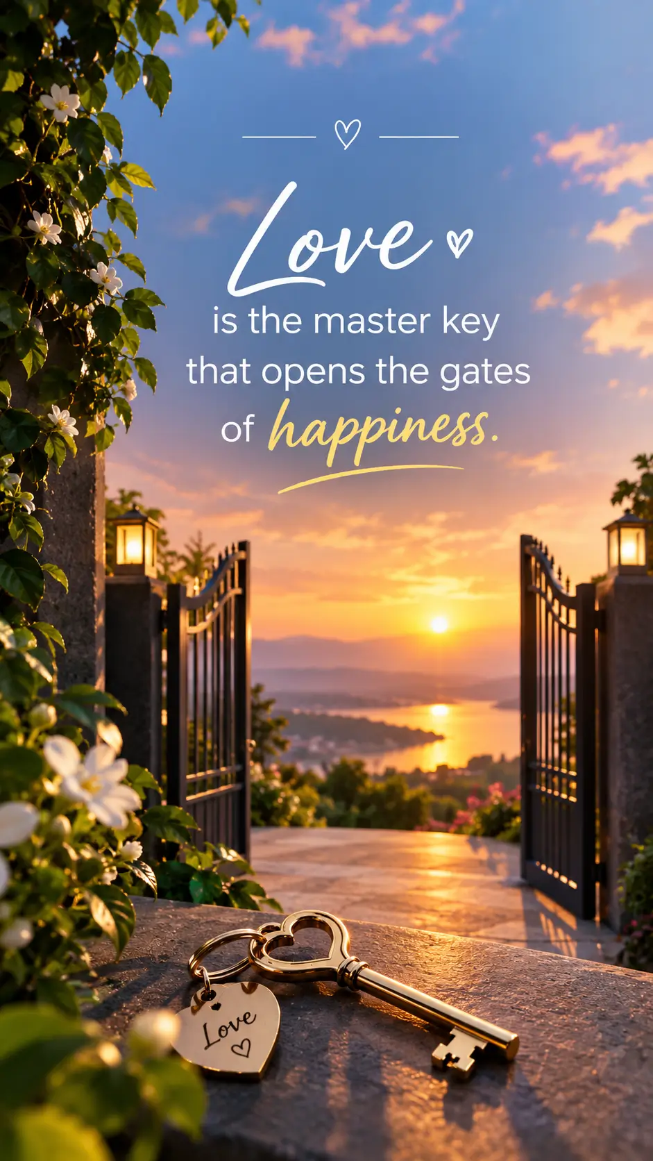 Love is the master key that opens the gates of happiness.