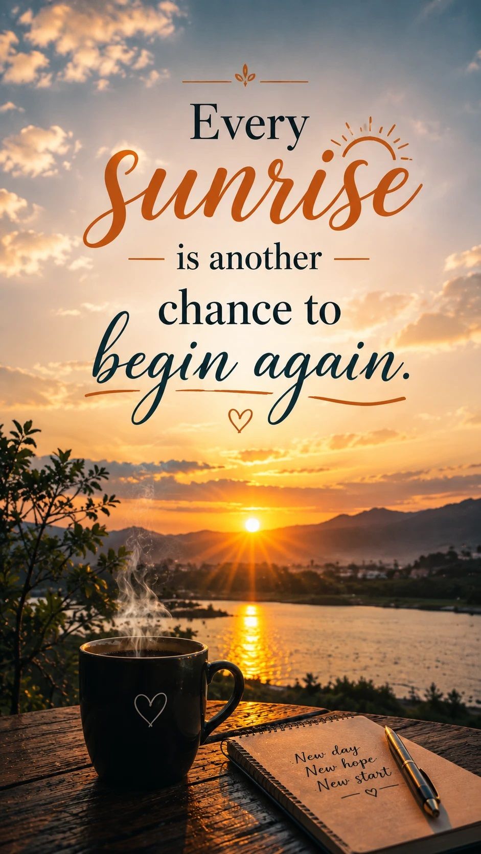 Every sunrise is another chance to begin again.
