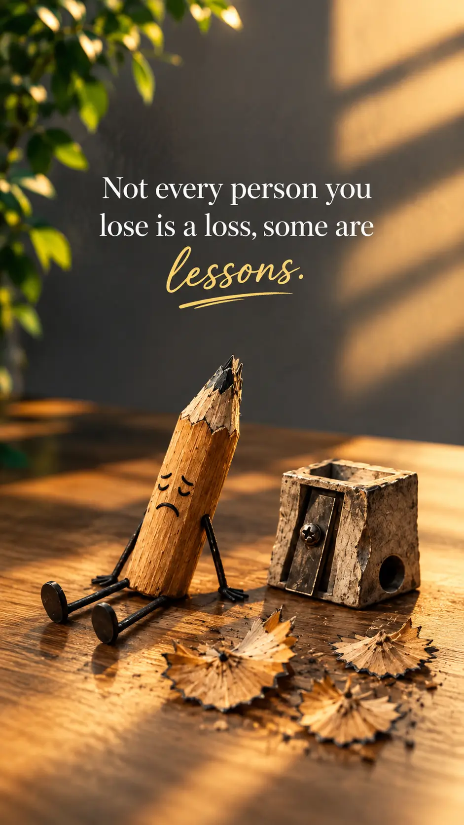 Not every person you lose is a loss, some are lessons