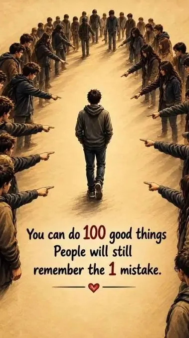 You can do 100 good things peoples will still rember 1 mistake
