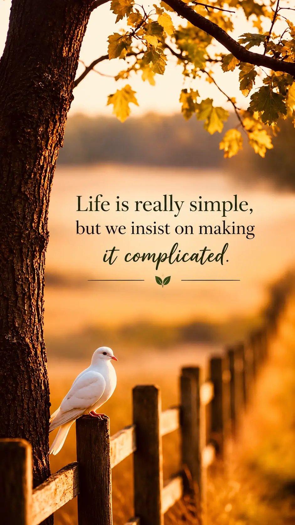 Life is really simple, but we insist on making it complicated.