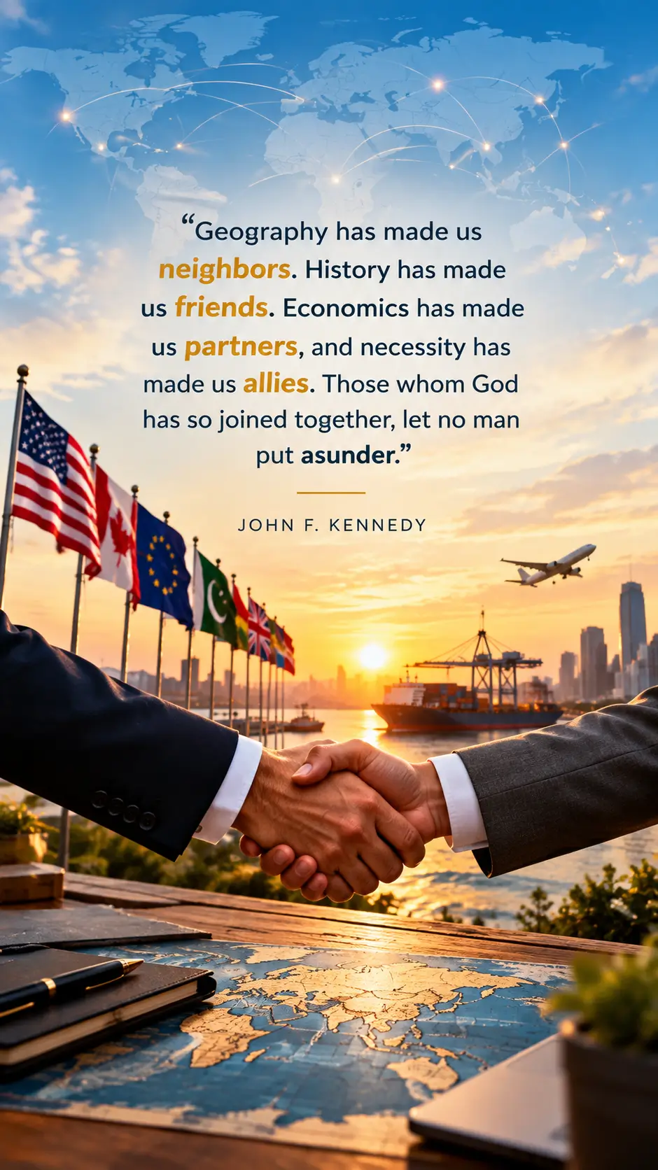 Geography has made us neighbors