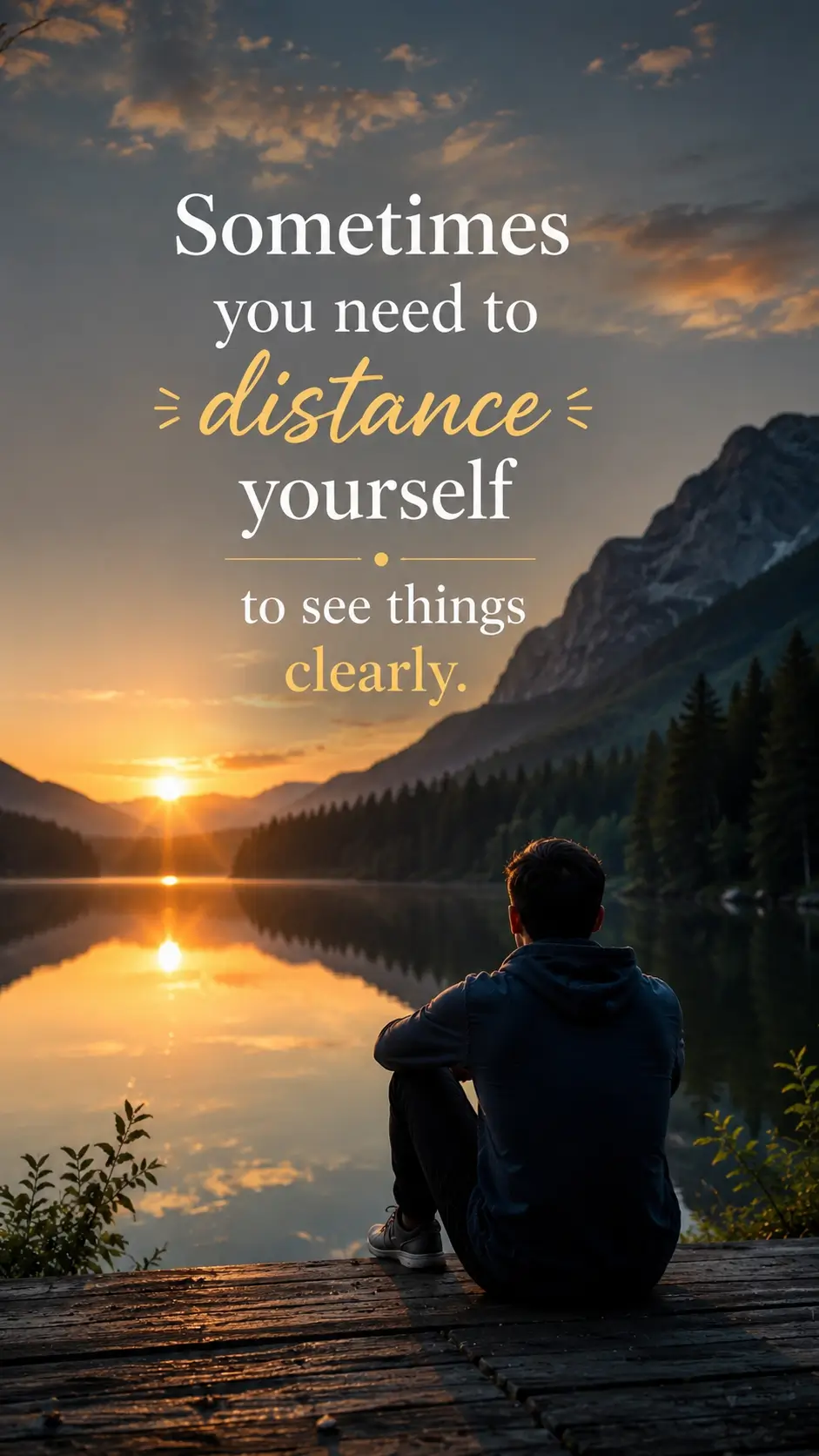 Sometimes you need to distance yourself to see things clearly.
