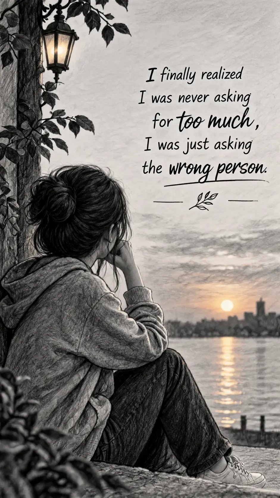 I finally realized I was never asking for too much, I was just asking the wrong person.
