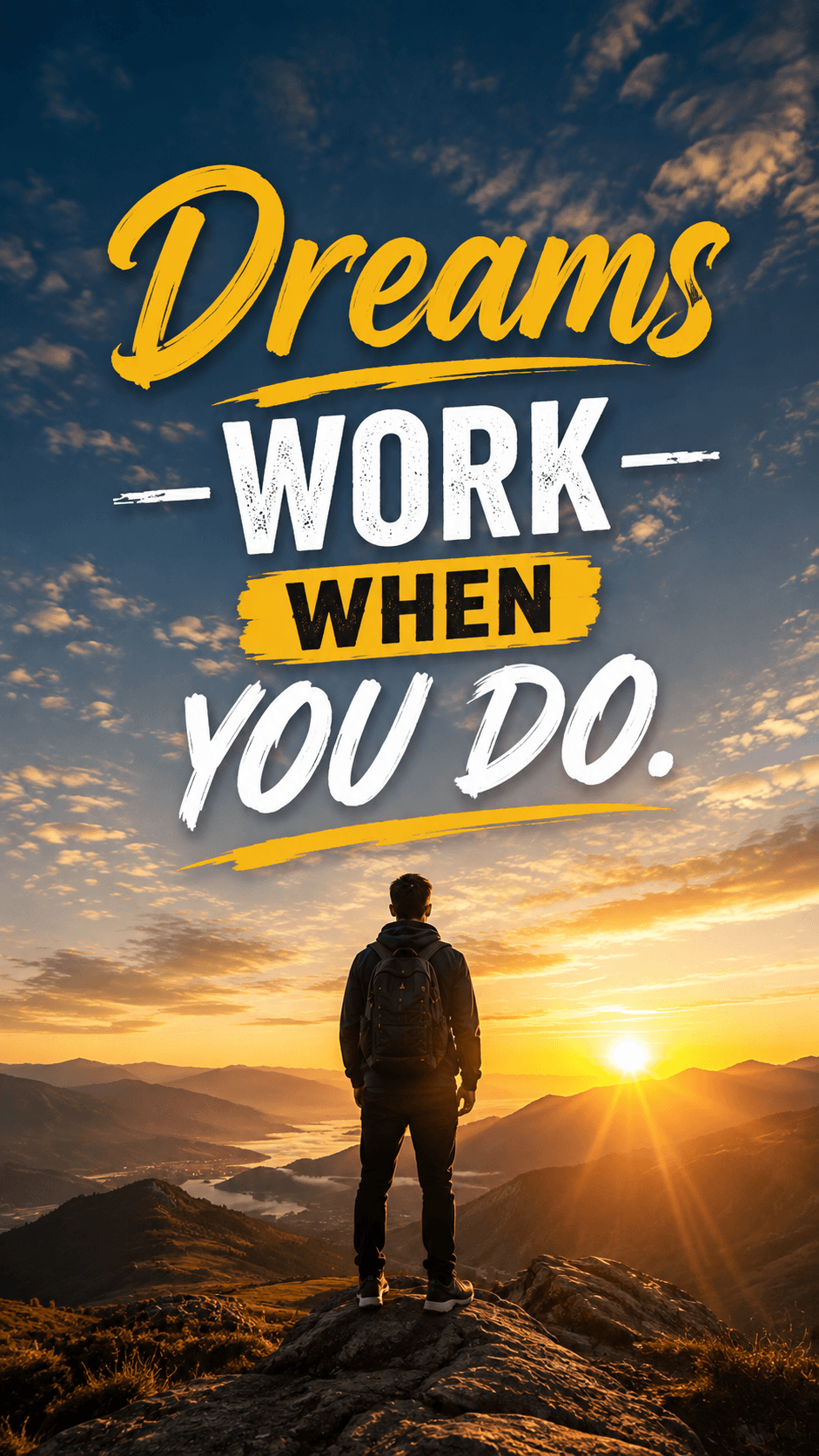 Dreams work when you do.