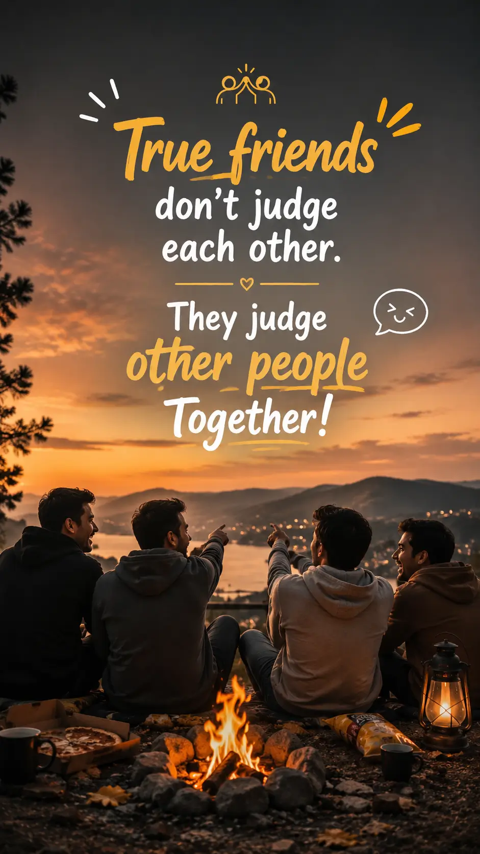 True friends don't judge each other. They judge other people together!