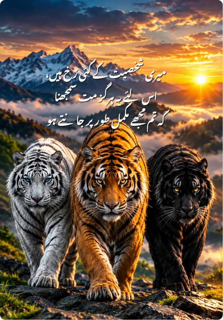 میری شخصیت کے کئی رُخ ہیں، اس لئے یہ ہرگز مت سمجھنا کہ تم مجھے مکمل طور پر جانتے ہو