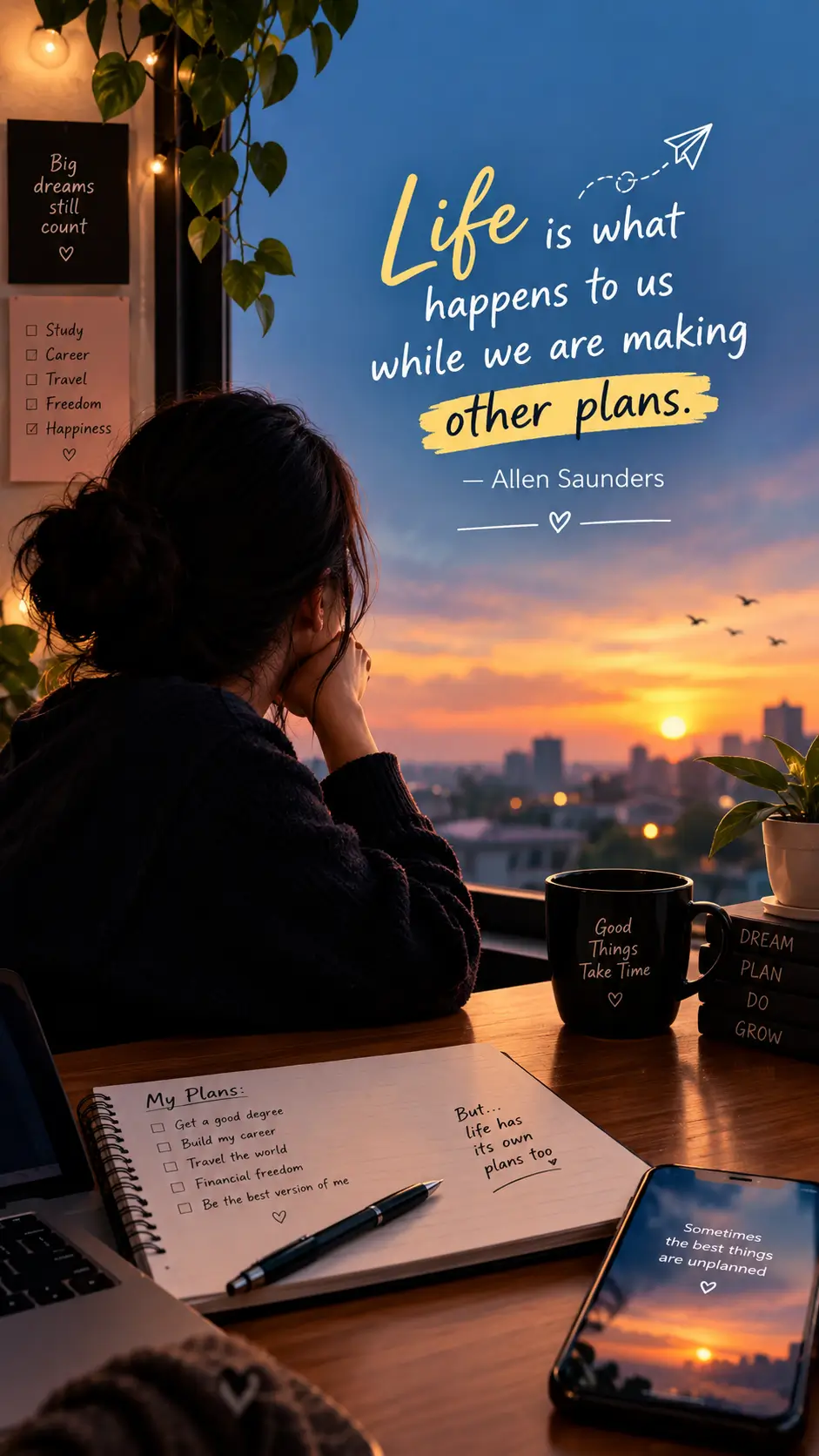 Life is what happens to us while we are making other plans.
