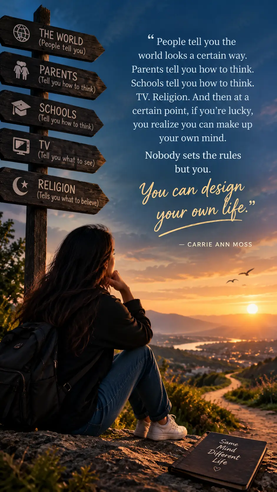 People tell you the world looks a certain way. Parents tell you how to think.