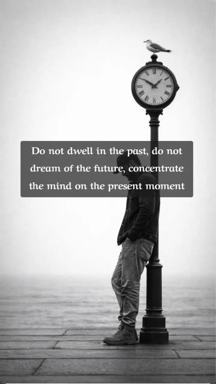 Do not dwell in the past, do not dream of the future, concentrate the mind on the present moment