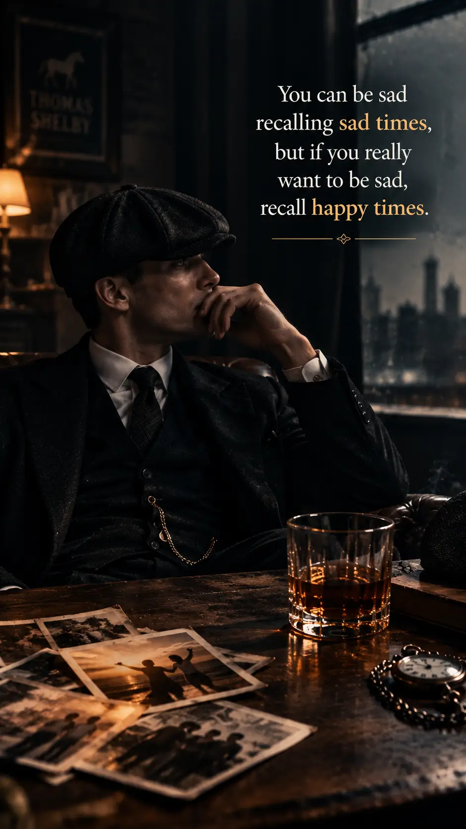 You can be sad recalling sad times, but if you really want to be sad, recall happy times.