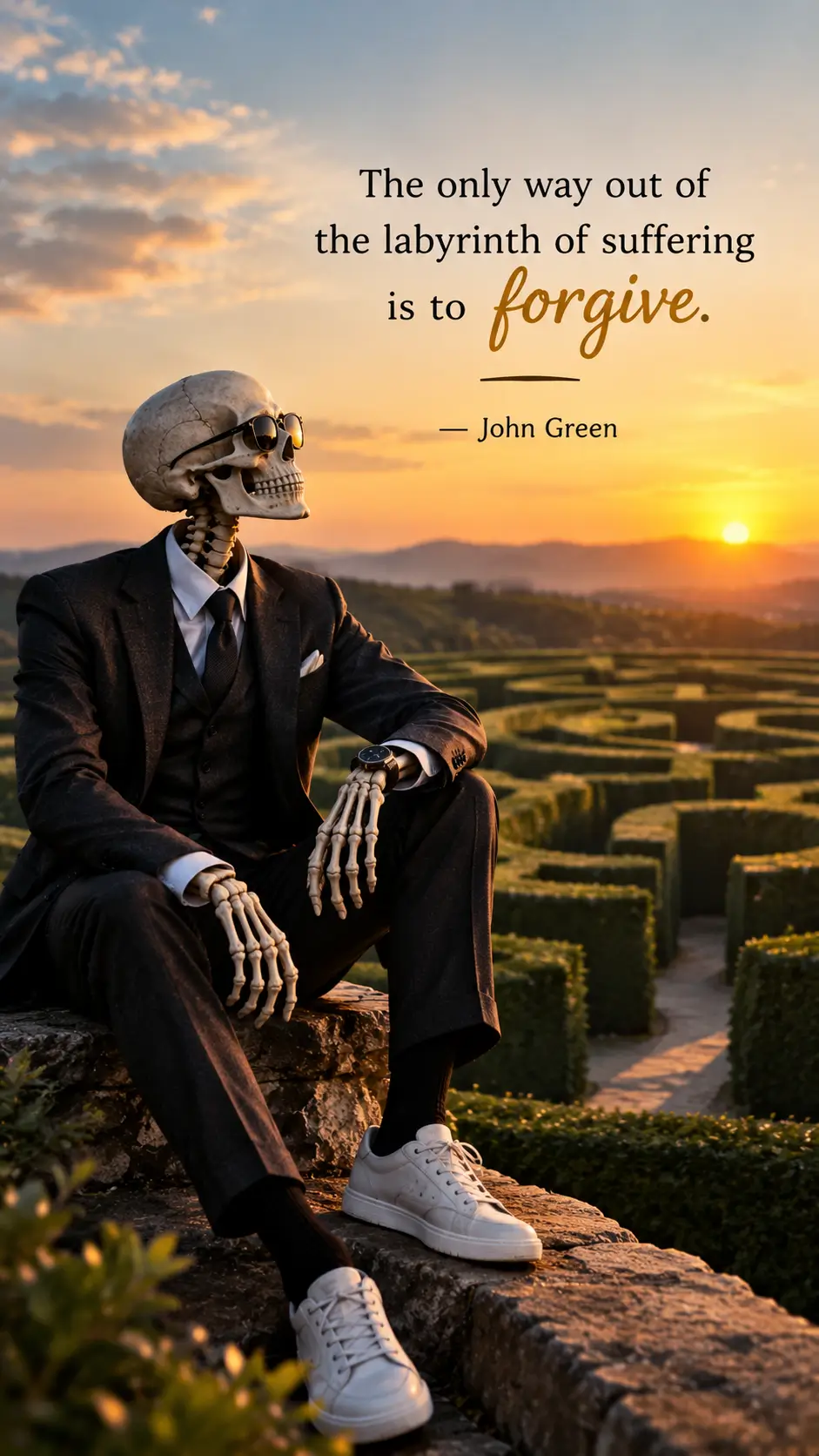 The only way out of the labyrinth of suffering is to forgive.