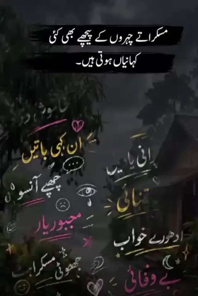 Muskratay charoon ke pechay bhi kai kehnain hoti hain